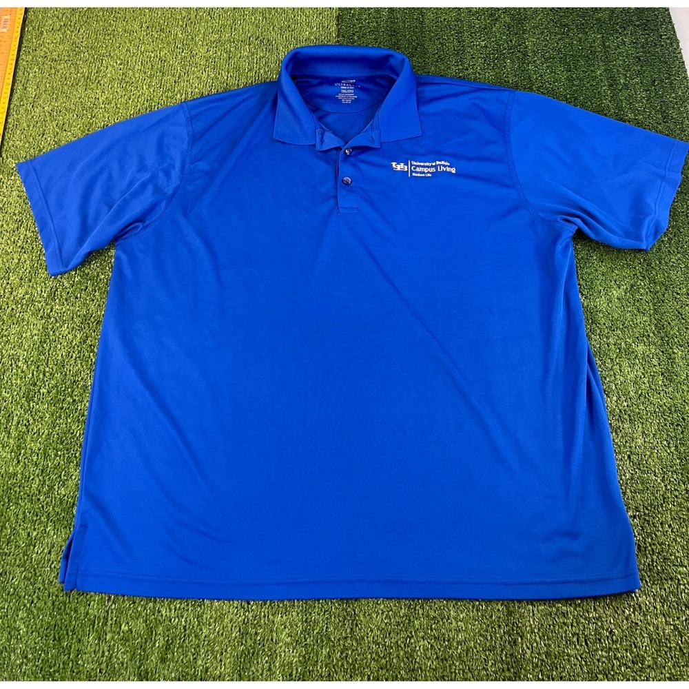 UltraClub Mens 2XL‎ Royal Blue UB University at Buffalo Campus Living Polo Shirt